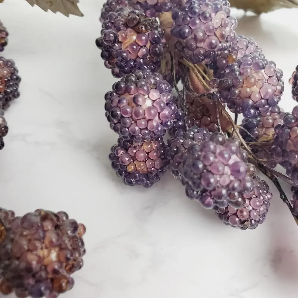 Vintage Beaded Glass Grapes Berry Fruit 8